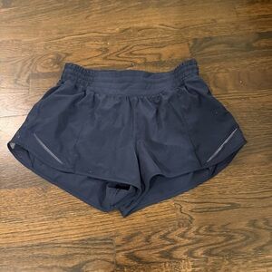 Lululemon High Rise Hotty Hot Navy Blue Athletic Shorts